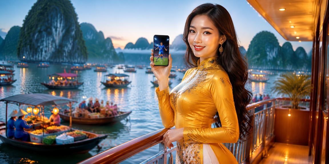 Người xem cá cược thể thao theo dõi trận bóng đá tại Hạ Long